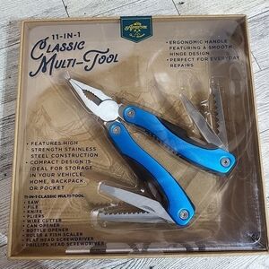 Adventure Men's 11 In 1 Multi Tool Pliers Saw Wire Cutter‎ Tool Navy Blue NEW